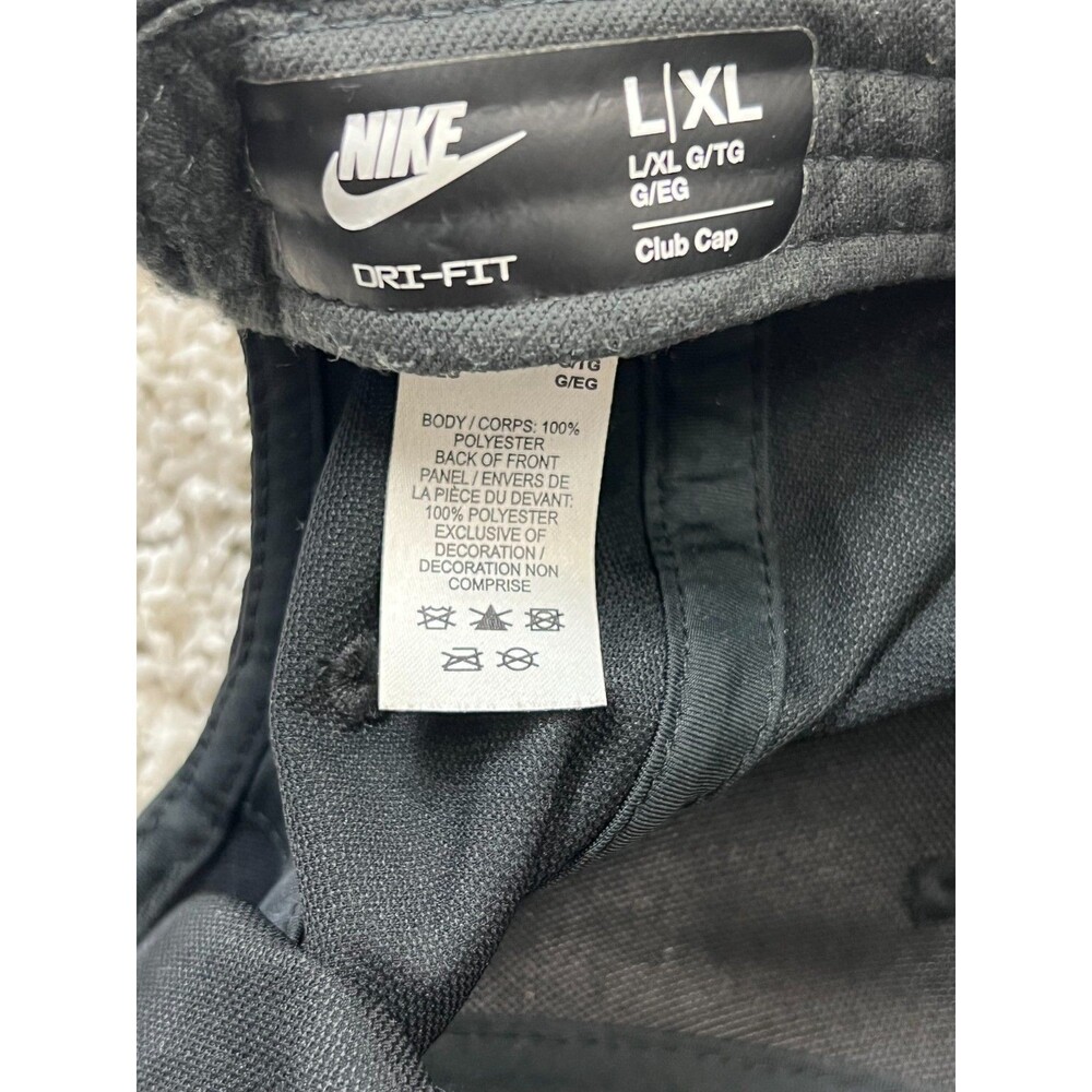 Women’s Nike Featherlite Dri-Fit Club Performance Black Adjustable Hat One Size - Picture 5 of 5